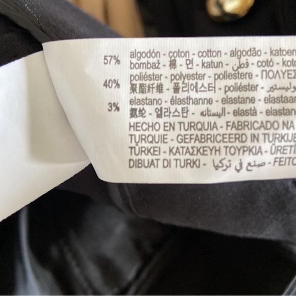 Zara High Rise Shorts Flowy With Button Black Size M - Picture 8 of 9